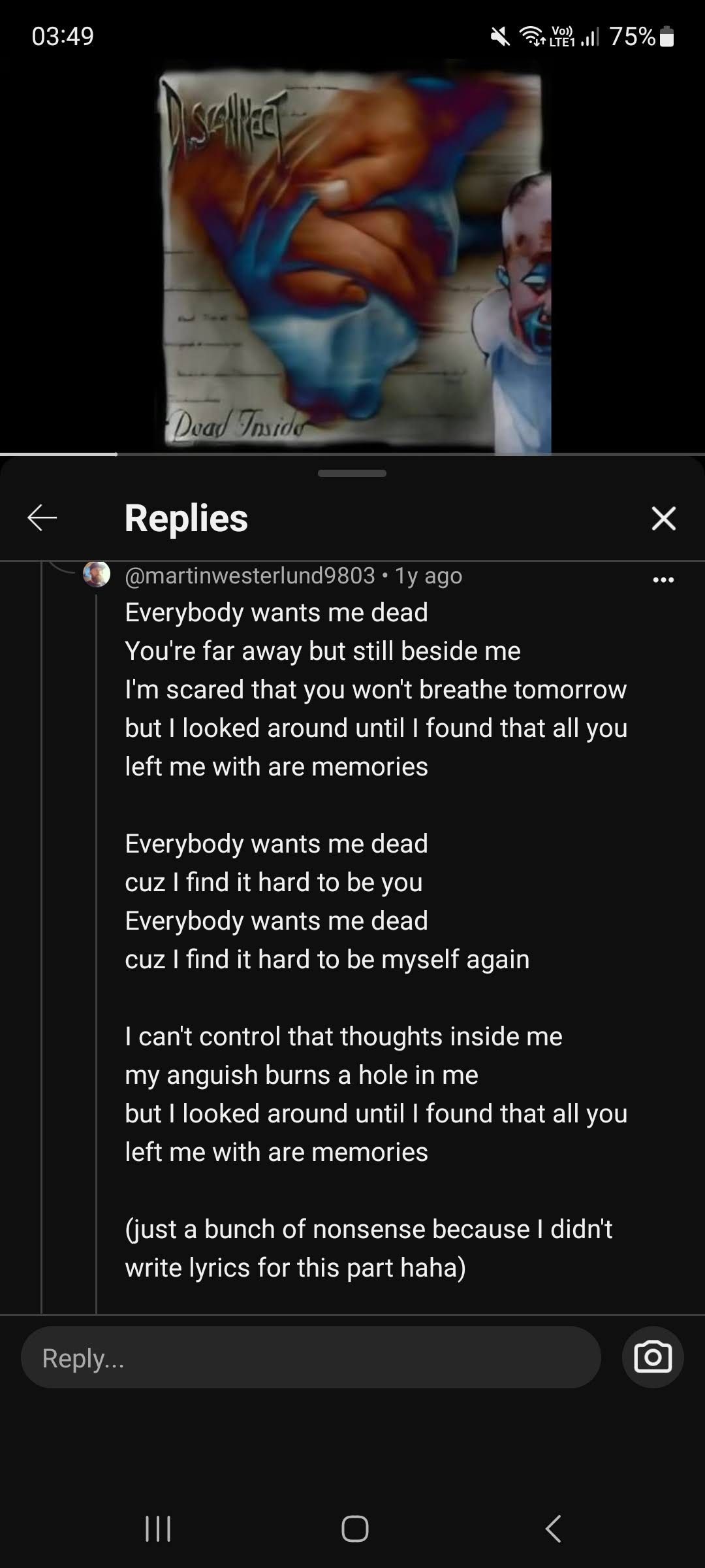 Disconnect – Dead Inside Lyrics